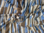 Preview: Viscose Jersey Striche braun/blau